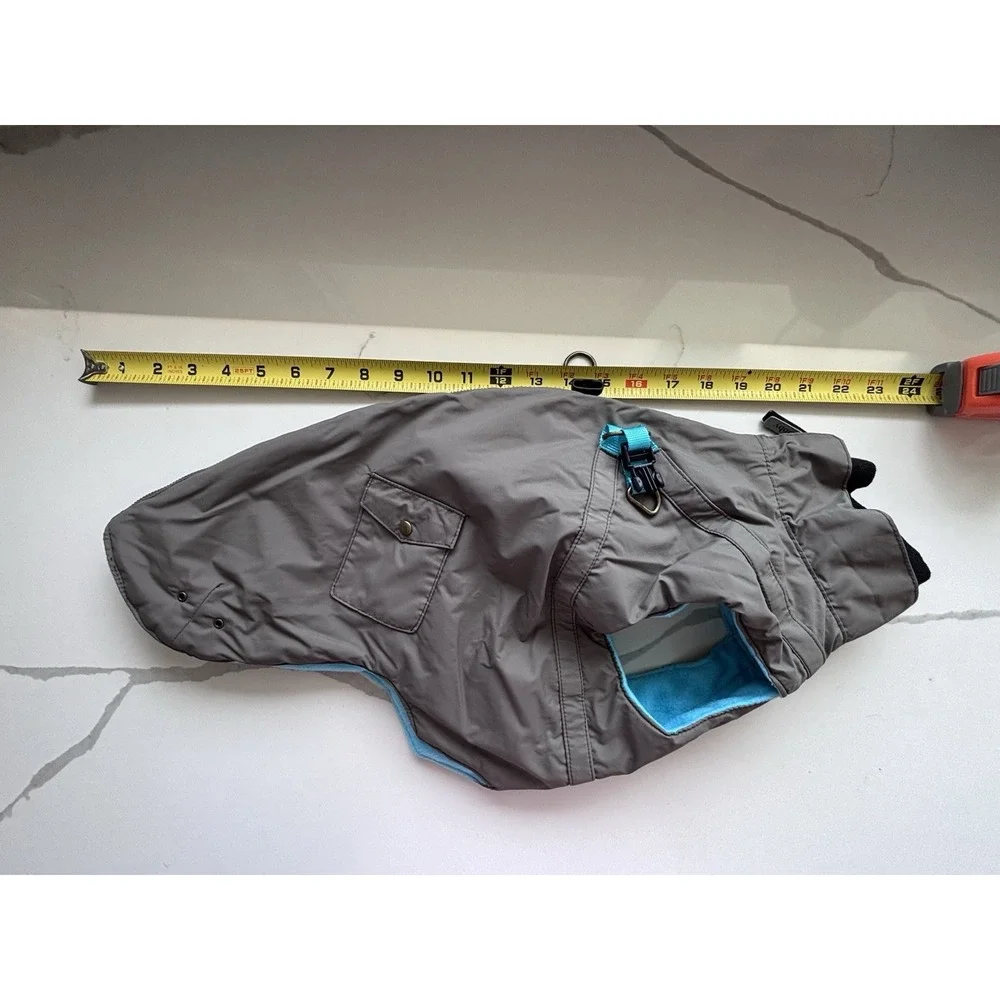 New Bobby Green Teal Rain Coat Fleece Lined Insulated Dog Jacket 20